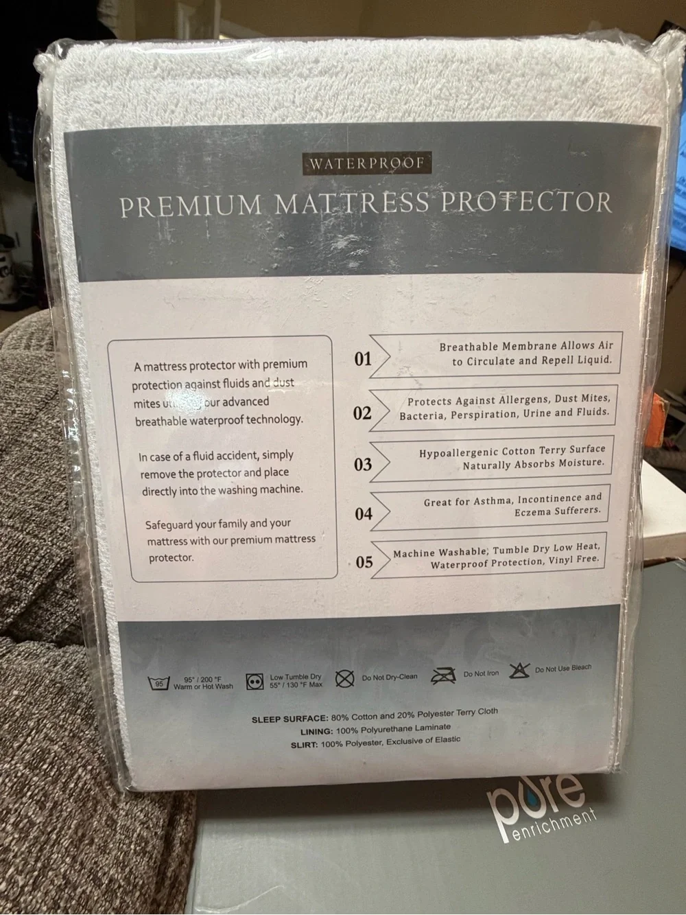 Brand New- Never Opened or Used - Handy Laundry Queen Mattress Protector